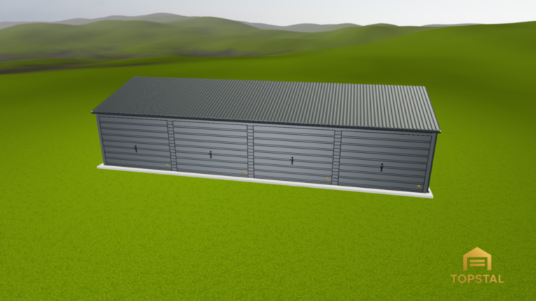 Garaż blaszany 12x6 dwuspad GRAFIT