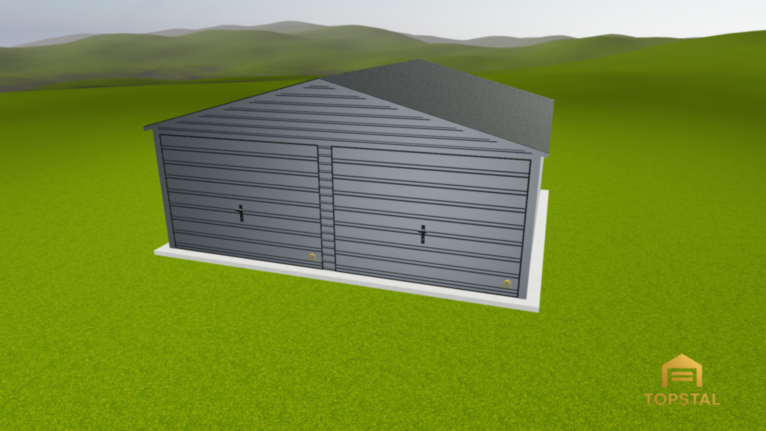 Garaż blaszany 6x5,5 dwuspad GRAFIT PREMIUM