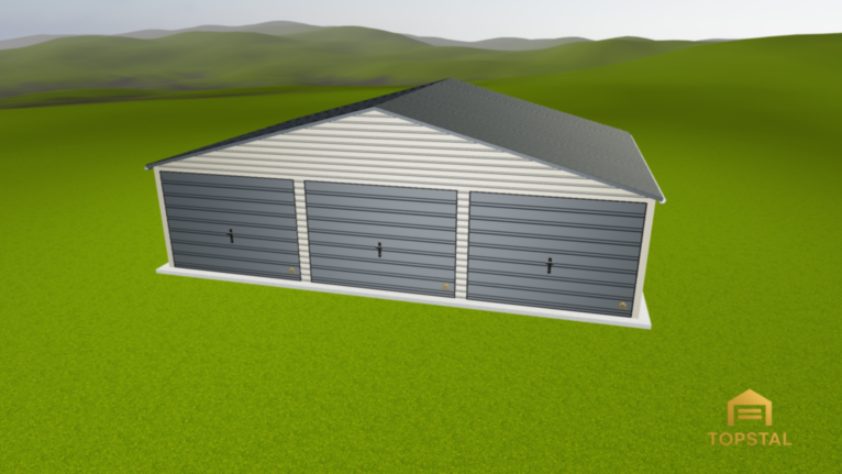 Garaż blaszany 9x6 dwuspadowy BIAŁY RAL 9010 PREMIUM