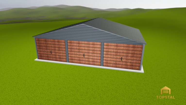Garaż blaszany 9x6 DWUSPADOWY PREMIUM