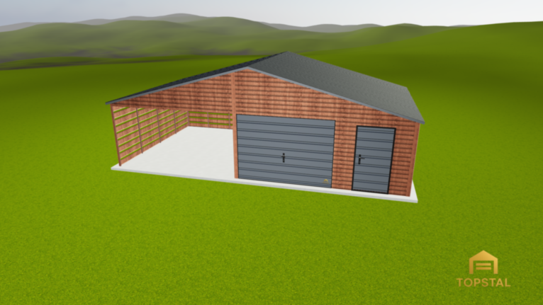 Garaż blaszany 9x5 dwuspad PREMIUM